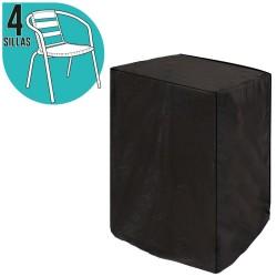 Funda para Silla Para sillas Negro PVC 66 x 66 x 109 cm