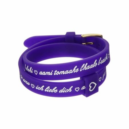 Pulsera Mujer il mezzometro I LOVE YOU GOLD - BRACCIALE IN SILICONE/SILICONE BRACELET