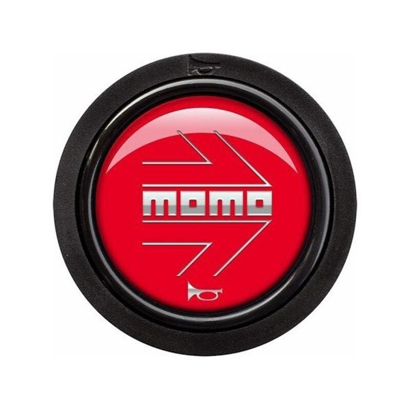 Pulsador Momo SPHOARWREDCHF Volante Negro/Rojo