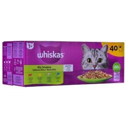 Comida para gato Whiskas Mix Favourites in jelly Pollo Salmón Atún Ternera 40 x 85 g