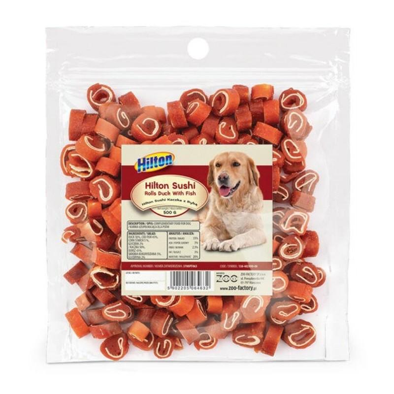 Snack para Perros Hilton Sushi Rolls Pato Bacalao 500 g