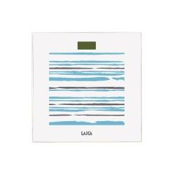 Báscula Digital de Baño LAICA PS1074 Blanco A rayas Multicolor Cristal Templado 150 kg