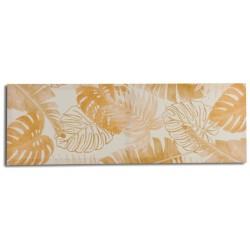 Lienzo Hoja de planta Dorado 90 x 30 x 1,5 cm (12 Unidades)