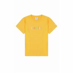 Camiseta de Manga Corta Mujer Champion Crewneck Croptop Amarillo