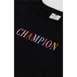 Camiseta de Manga Corta Mujer Champion Crewneck Croptop Negro