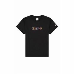 Camiseta de Manga Corta Mujer Champion Crewneck Croptop Negro