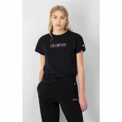 Camiseta de Manga Corta Mujer Champion Crewneck Croptop Negro