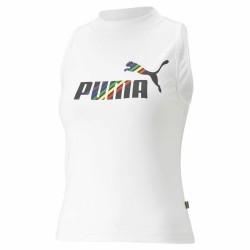 Camiseta para Mujer sin Mangas Puma Ess+ Love Is Love Sl Blanco