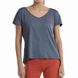 Camiseta de Manga Corta Mujer +8000 Novar  Montaña Gris