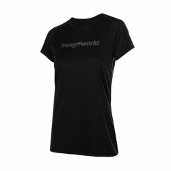 Camiseta de Manga Corta Mujer Trangoworld Chovas Montaña Negro