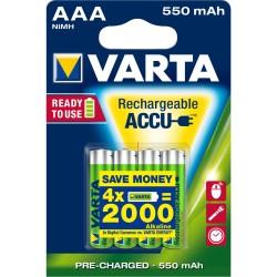 Pilas Varta Ready2Use HR03 4pcs 1,2 V AAA