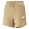 Pantalones Cortos Deportivos para Mujer Puma Essentials 5" High Waist Beige