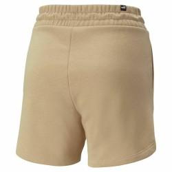 Pantalones Cortos Deportivos para Mujer Puma Essentials 5" High Waist Beige