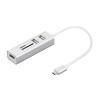 Hub USB Nilox NX090301141 Blanco Plateado