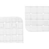Alfombrilla Antideslizante para Ducha Cuadros Blanco PVC 67,7 x 38,5 x 0,7 cm (6 Unidades)