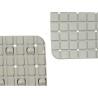 Alfombrilla Antideslizante para Ducha Cuadros Gris PVC 67,7 x 38,5 x 0,7 cm (6 Unidades)