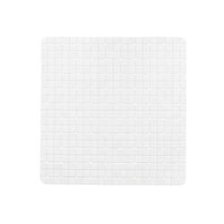 Alfombrilla Antideslizante para Ducha Cuadros Blanco PVC 50,3 x 50,3 x 0,7 cm (6 Unidades)