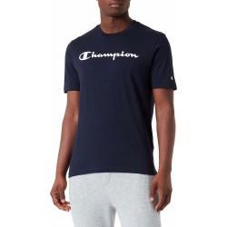 Camiseta de Manga Corta Hombre Champion Crewneck Azul