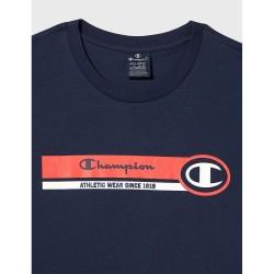 Camiseta de Manga Corta Hombre Champion Crewneck Azul