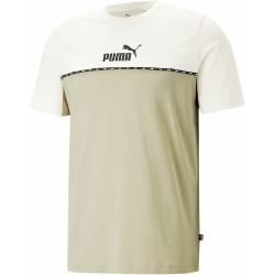 Camiseta Puma Ess Block X Tape Beige Hombre