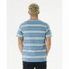 Camiseta Rip Curl Surf Revival Stripe Aguamarina Hombre