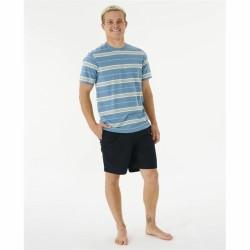 Camiseta Rip Curl Surf Revival Stripe Aguamarina Hombre