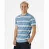 Camiseta Rip Curl Surf Revival Stripe Aguamarina Hombre