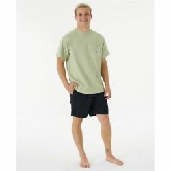 Camiseta Rip Curl Quality Surf Products Verde Hombre