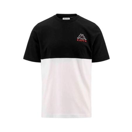 Camiseta de Manga Corta Hombre Kappa Edwin CKD Blanco Negro