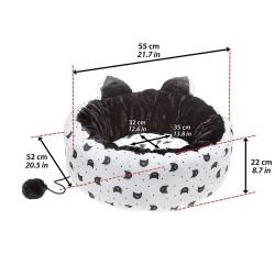 Cama para Gato Ferplast Bedding Blanco Negro