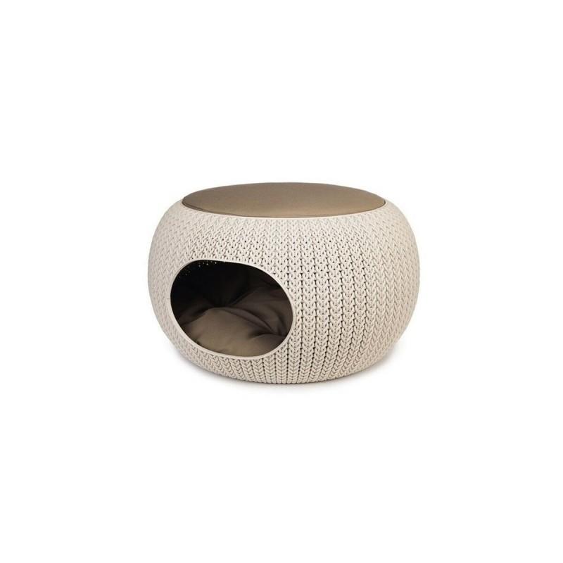 Cama para Gato Curver Knit Beige Arena 6,7 x 32,5 x 6,7 cm