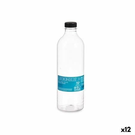 Botella Negro Transparente Plástico 1,5 L 9 x 29,2 x 9 cm (12 Unidades)