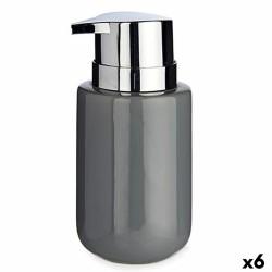 Dispensador de Jabón Gris Plateado Metal Cerámica 350 ml (6 Unidades)