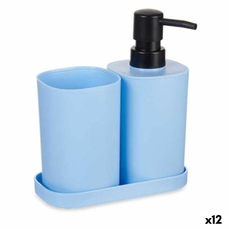 Set de Baño Azul Negro Polipropileno (12 Unidades)