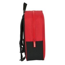 Mochila Escolar Sevilla Fútbol Club Negro Rojo 22 x 27 x 10 cm