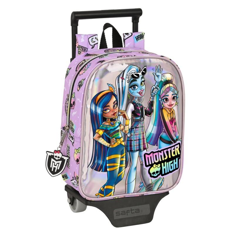 Mochila Escolar con Ruedas Monster High Best boos Lila 22 x 27 x 10 cm