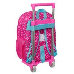 Mochila Escolar con Ruedas Pinypon Azul Rosa 26 x 34 x 11 cm