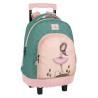 Mochila Escolar con Ruedas Santoro Swan lake Gris Rosa 32 x 45 x 21 cm