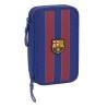 Plumier Doble F.C. Barcelona Rojo Azul marino 12.5 x 19.5 x 4 cm (28 piezas)