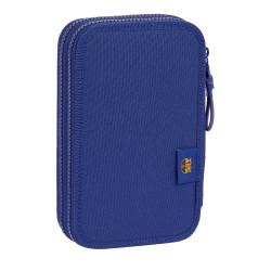 Plumier Doble F.C. Barcelona Rojo Azul marino 12.5 x 19.5 x 4 cm (28 piezas)