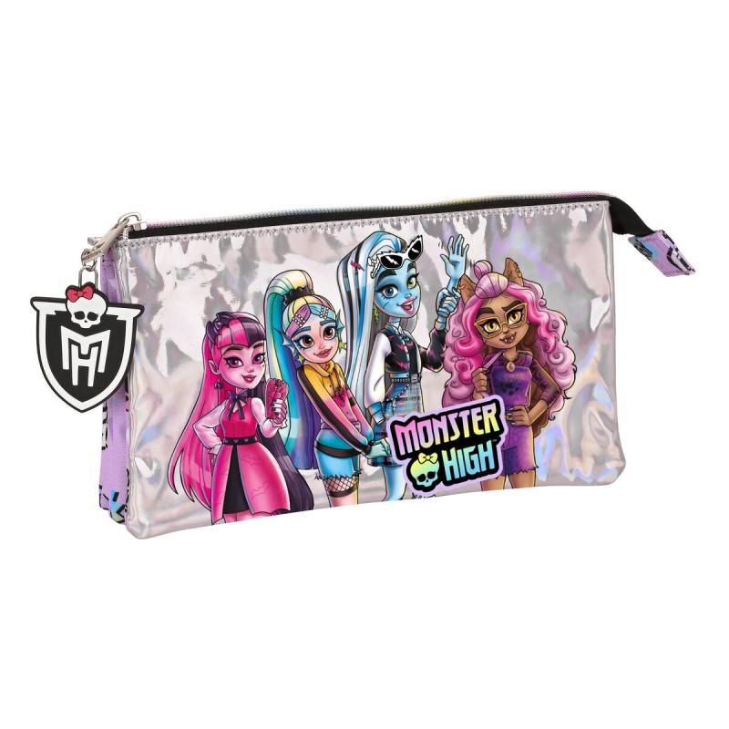 Portatodo Doble Monster High Best boos Lila 22 x 12 x 3 cm