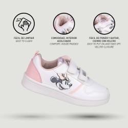 Zapatillas Deportivas Infantiles Minnie Mouse Velcro Blanco