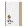 Libreta Real Madrid C.F. Blanco A4 80 Hojas