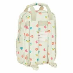 Mochila Infantil Safta Cabecitas Crema 20 x 28 x 8 cm