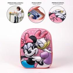 Mochila Escolar Minnie Mouse Rosa 25 x 31 x 10 cm