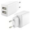 Cargador de Pared KSIX 2 USB 2.4A Blanco