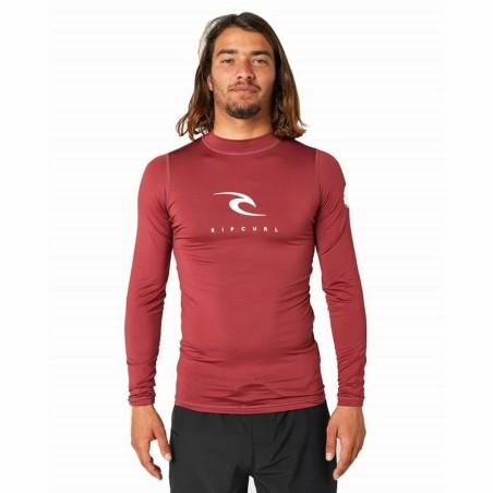 Camiseta de Baño Rip Curl  Corps Rojo Marrón Hombre