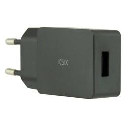 Cargador de Pared + Cable USB A a USB C KSIX USB Negro