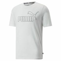 Camiseta de Manga Corta Hombre Puma Essentials Elevated Blanco