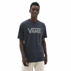 Camiseta de Manga Corta Vans Checkered  Azul Hombre